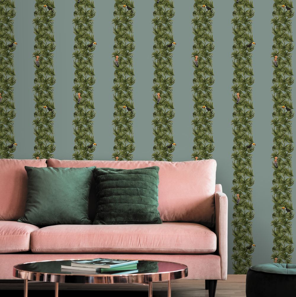 Compala Wallpaper - Blue - by Ted Baker