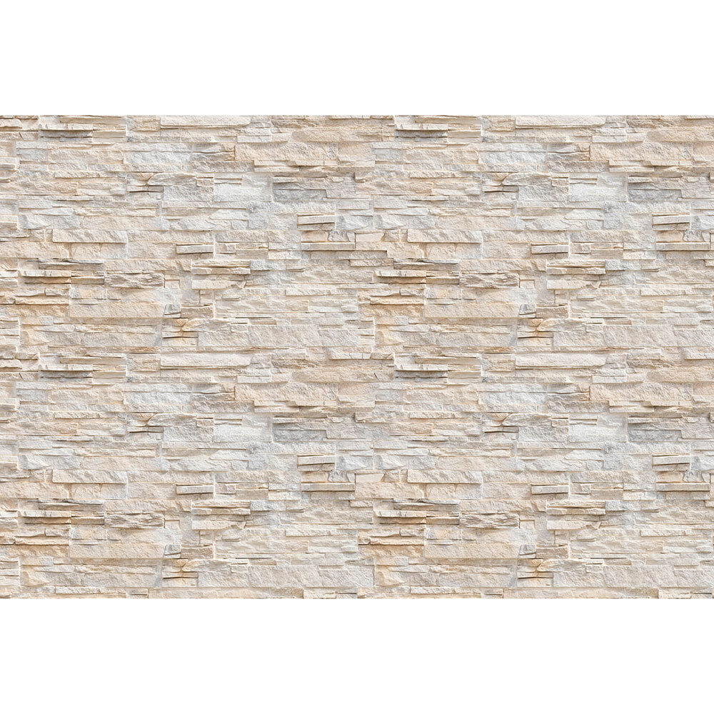Stone Wall Set of 8 panels Mural - Beige - by Anaglypta
