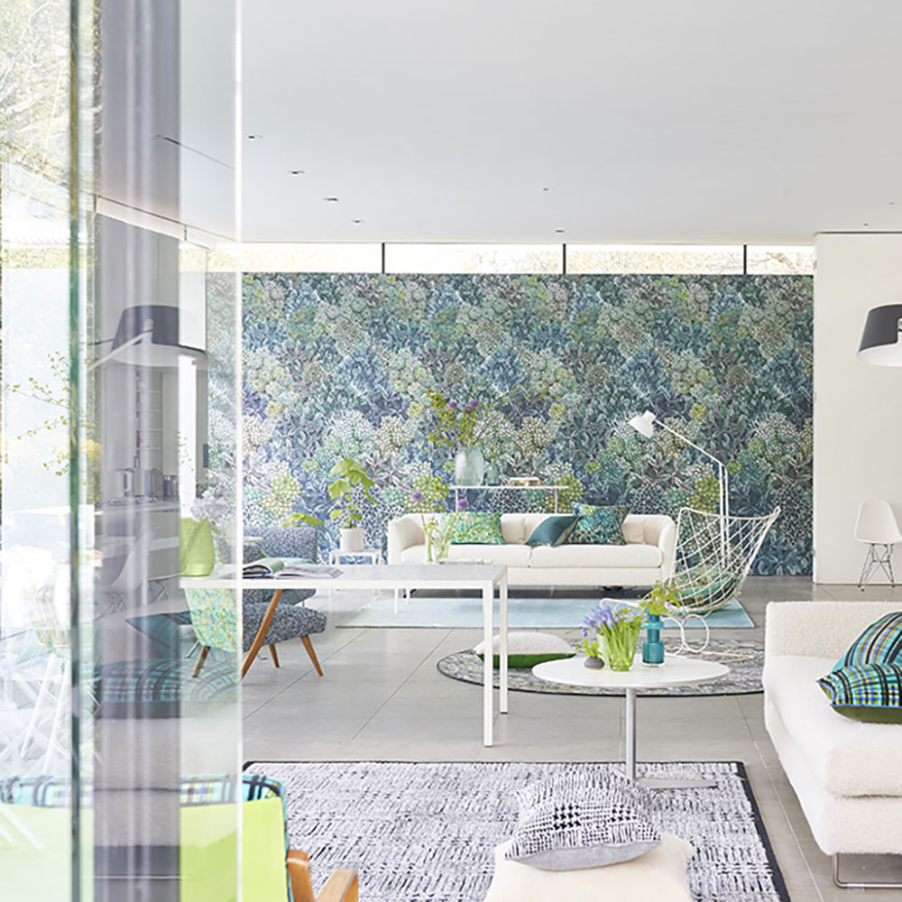 Madhya Mural - Azure - by Designers Guild