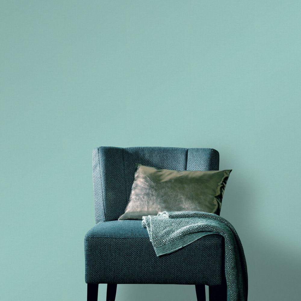 Linen Texture Wallpaper - Blue - by Galerie