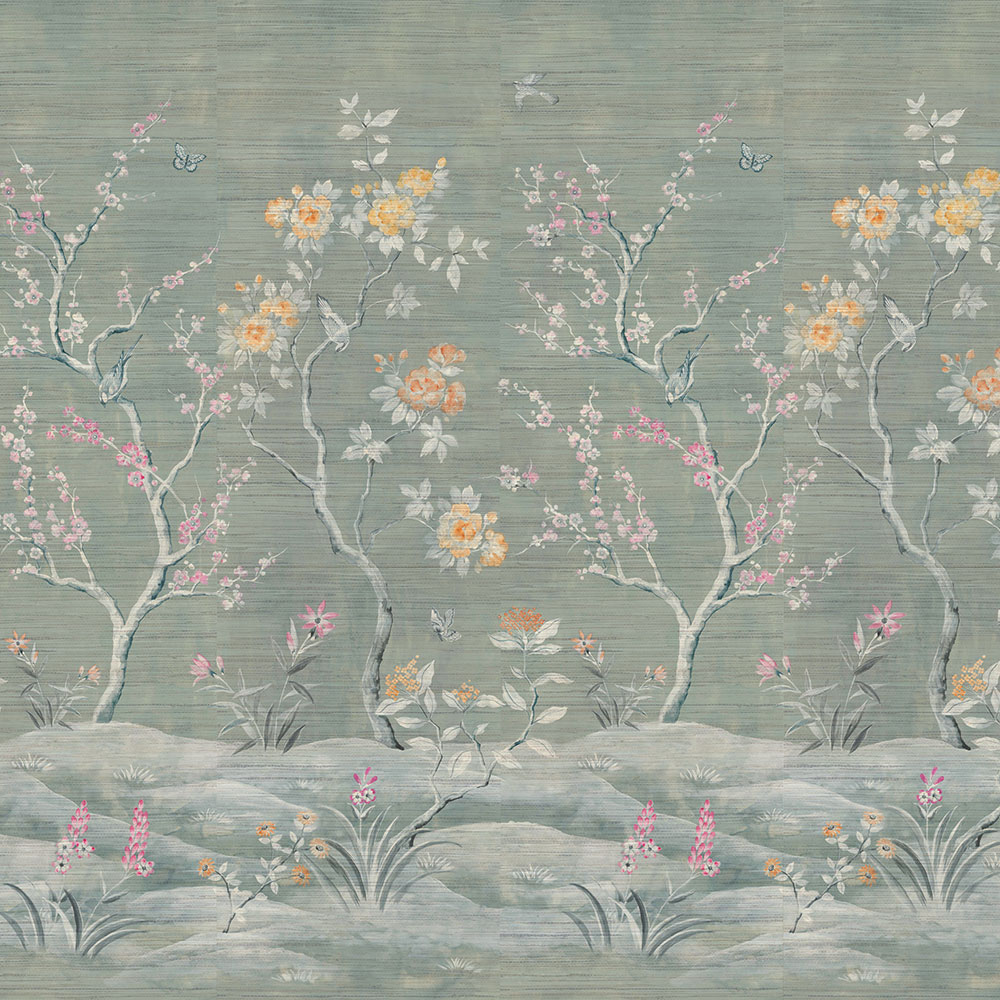 Manohari Grasscloth Mural - Blossom - by Designers Guild