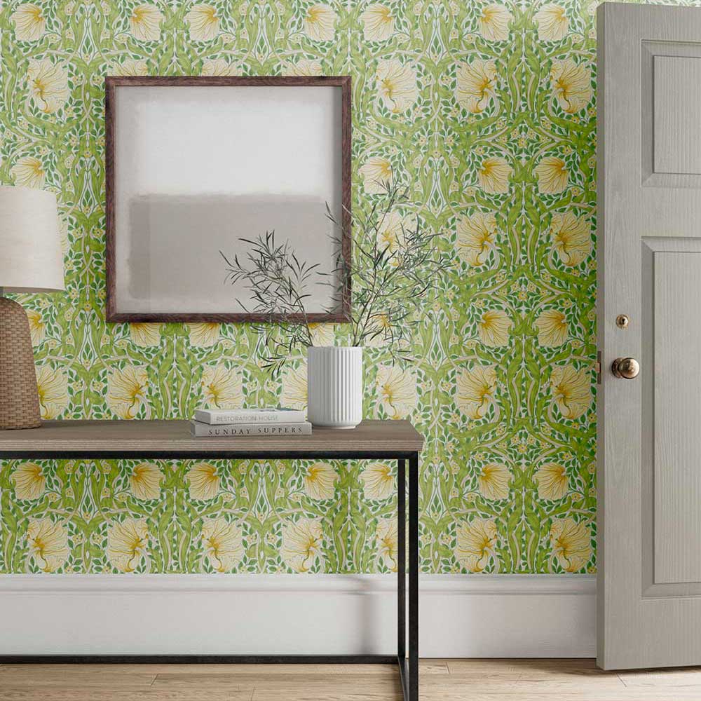 Pimpernel Wallpaper - Weld / Leaf Green - by Morris