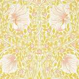 Pimpernel Wallpaper - Sunflower / Pink - by Morris. Click for more details and a description.