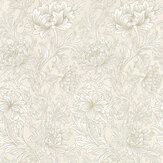 Chrysanthemum Toile Wallpaper - Cochineal Pink - by Morris. Click for more details and a description.