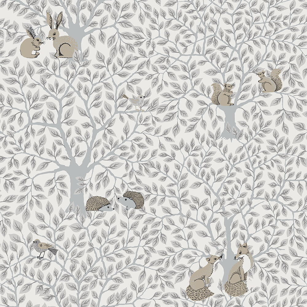 Per Wallpaper - White/ Grey - by Galerie