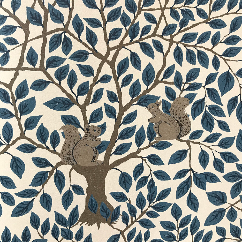 Per Wallpaper - Blue/ Brown - by Galerie