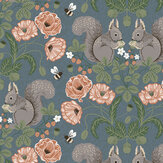 Kurre Wallpaper - Mid-blue - by Galerie. Click for more details and a description.