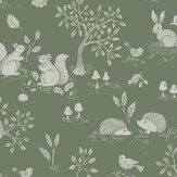 Ivar Wallpaper - Dark Green - by Galerie. Click for more details and a description.