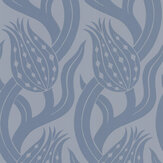 Persian Tulip Wallpaper - Blue Stone - by Zoffany. Click for more details and a description.