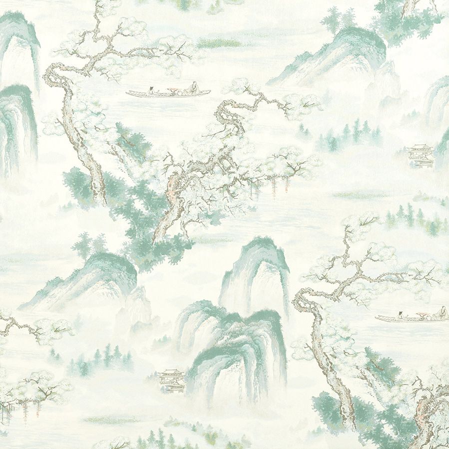 Floating Mountains Wallpaper - Mineral - by Zoffany