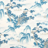 Floating Mountains Wallpaper - Indigo - by Zoffany. Click for more details and a description.
