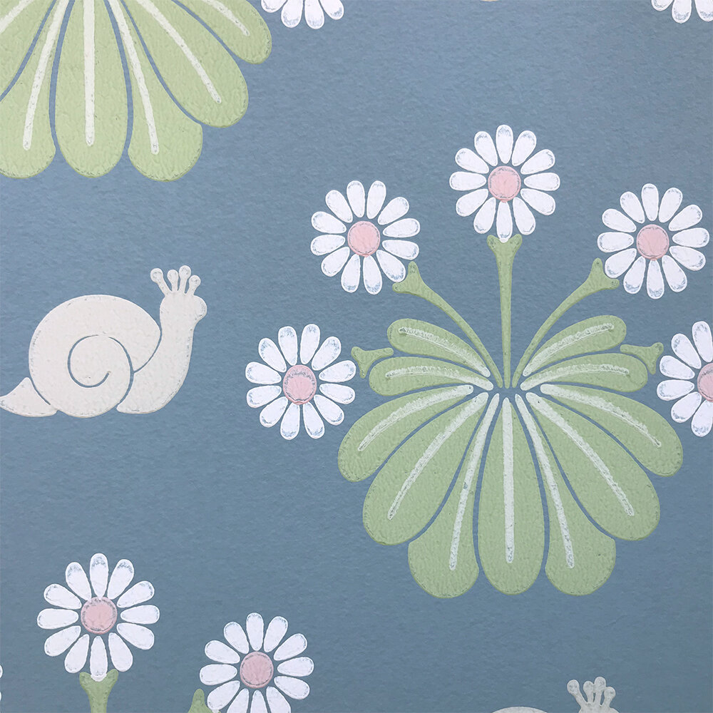 Burges Snail Wallpaper - Juniper - by Little Greene