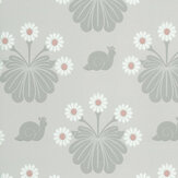 Burges Snail Wallpaper - Silver - by Little Greene. Click for more details and a description.