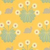 Burges Snail Wallpaper - Lemon - by Little Greene. Click for more details and a description.