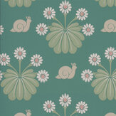 Burges Snail Wallpaper - Ocean - by Little Greene. Click for more details and a description.
