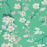 Massingberd Blossom Wallpaper - Verditer - by Little Greene. Click for more details and a description.