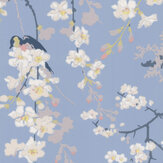 Massingberd Blossom Wallpaper - Pale Blue - by Little Greene. Click for more details and a description.