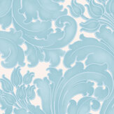 Tulip Wallpaper - Powder Blue - by Little Greene. Click for more details and a description.
