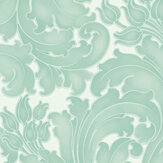 Tulip Wallpaper - Aqua - by Little Greene. Click for more details and a description.
