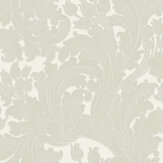 Tulip Wallpaper - Pale Grey - by Little Greene. Click for more details and a description.