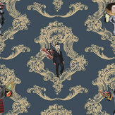 Butterfly People Wallpaper - Blue - by Graduate Collection. Click for more details and a description.