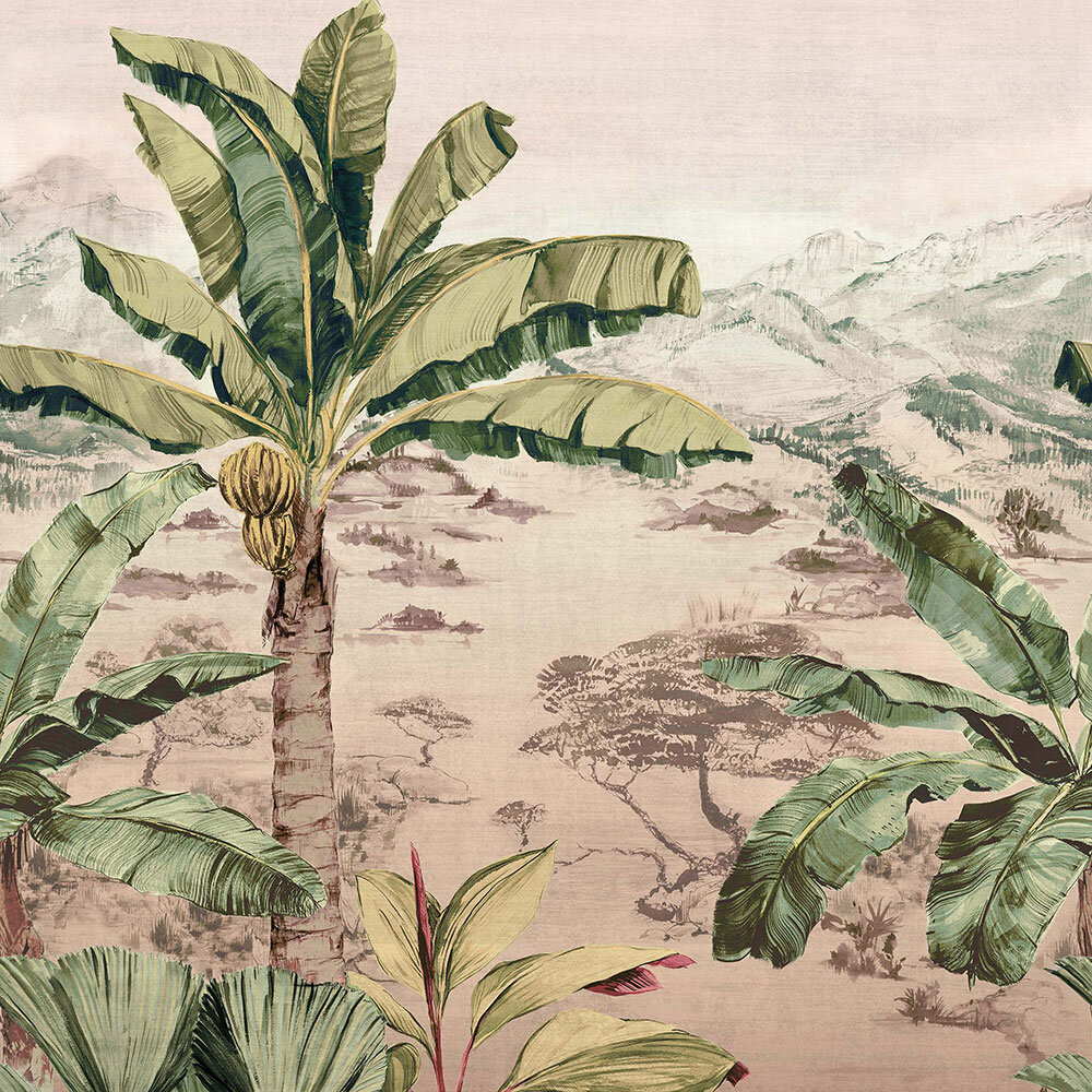 Martinique Mural - Blush - by Osborne & Little