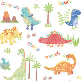 Dinosaurs Wallpaper - Multi - by Galerie. Click for more details and a description.