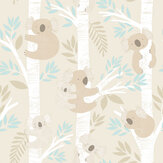 Koalas Wallpaper - Brown - by Galerie. Click for more details and a description.