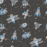 Spaceships Wallpaper - Black - by Galerie. Click for more details and a description.