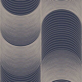 Eclipse Wallpaper - Navy / Pale Gold - by Graham & Brown. Click for more details and a description.