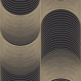 Eclipse Wallpaper - Black / Gold - by Graham & Brown. Click for more details and a description.