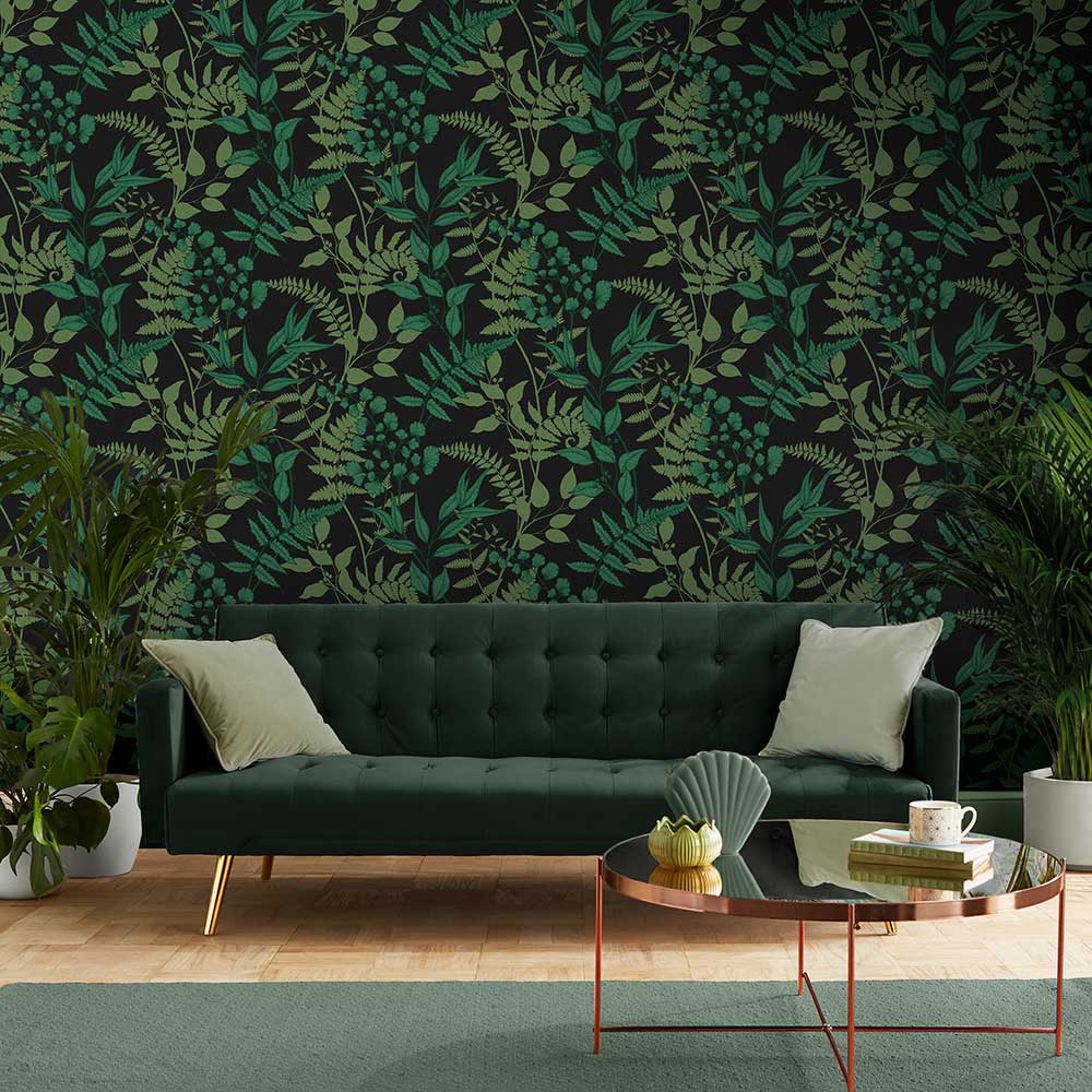 Fiore Wallpaper - Midnight - by Graham & Brown