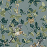 Lock and Key Wallpaper - Aqua - by Graham & Brown. Click for more details and a description.
