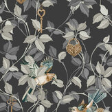 Lock and Key Wallpaper - Charcoal - by Graham & Brown. Click for more details and a description.