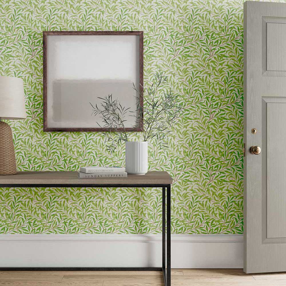 Willow Boughs Wallpaper - Leaf Green - by Morris