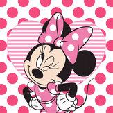 Minnie & Hearts Mural - Pink - by Kids @ Home. Click for more details and a description.