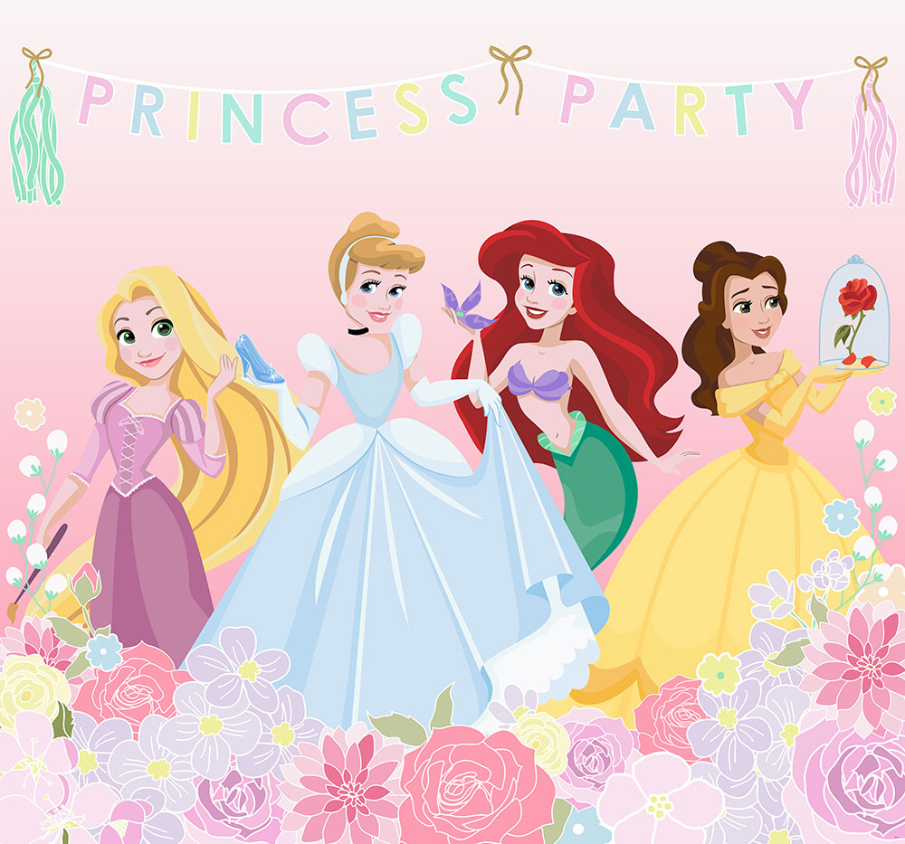 Princess Party Mural - Pink - by Kids @ Home