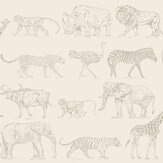 Safari Wallpaper - Cream - by Boutique. Click for more details and a description.