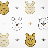 Bee Winnie the Pooh Wallpaper - White / Gold - by Kids @ Home. Click for more details and a description.
