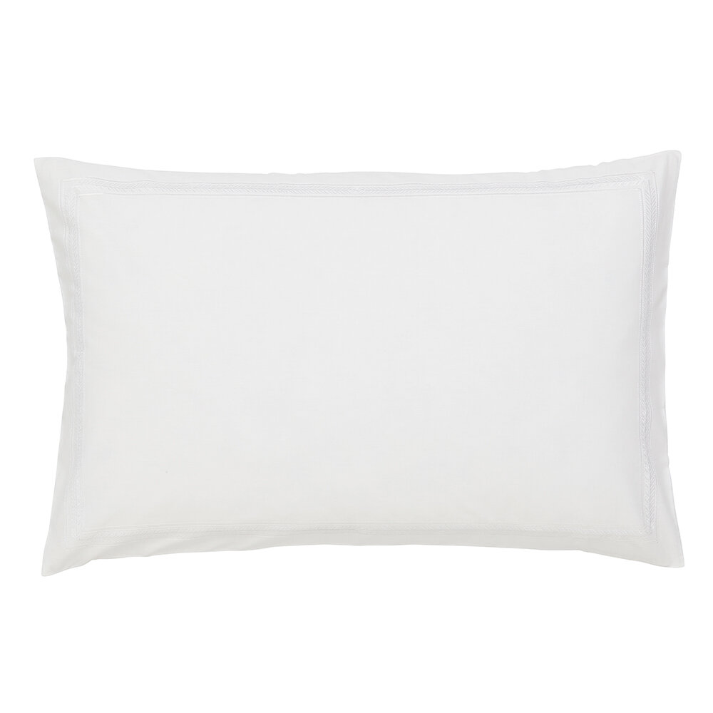 King Protea & Paradesia Standard Pillowcase Pair - White - by Sanderson