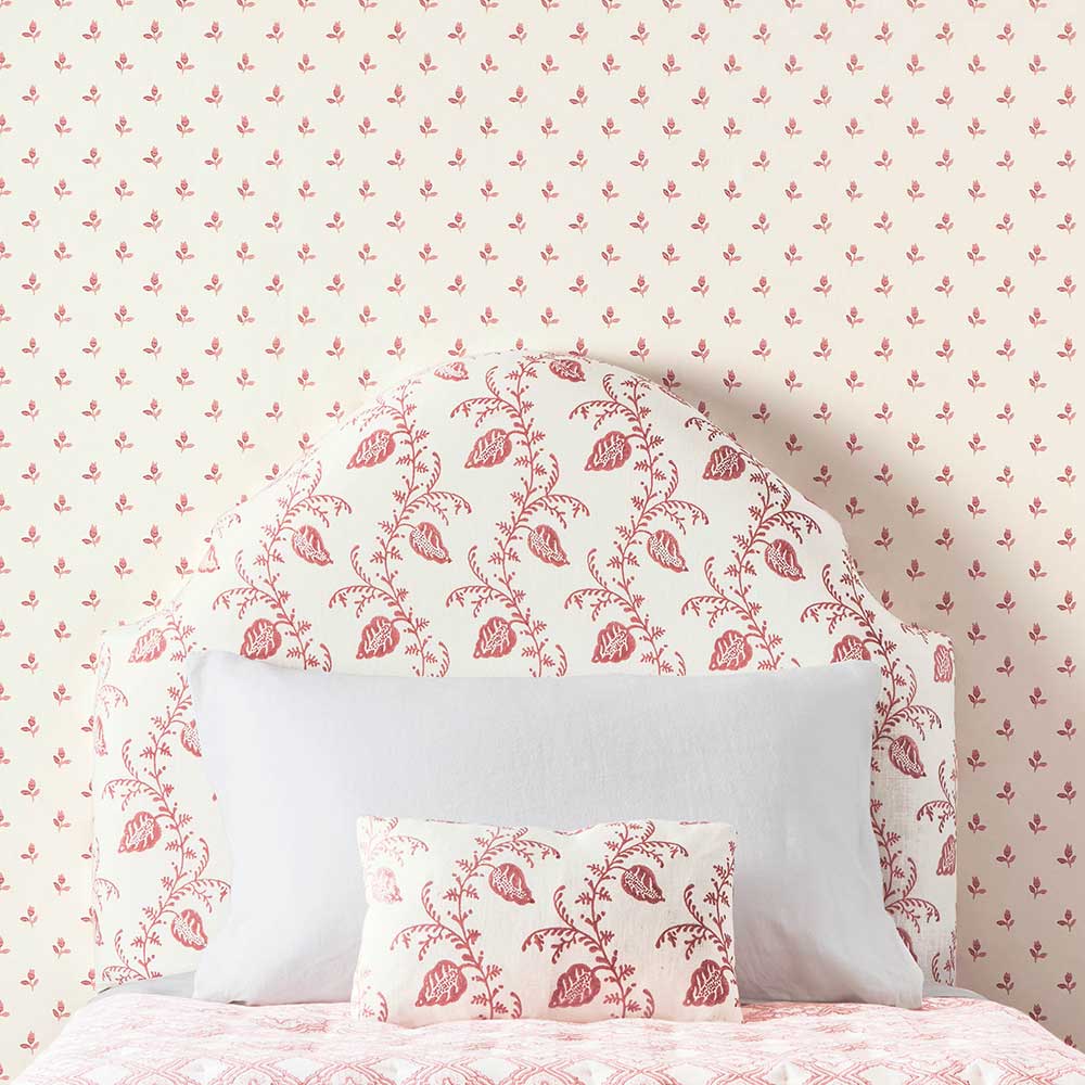 Sudbury Park Wallpaper - Raspberry - by Colefax and Fowler