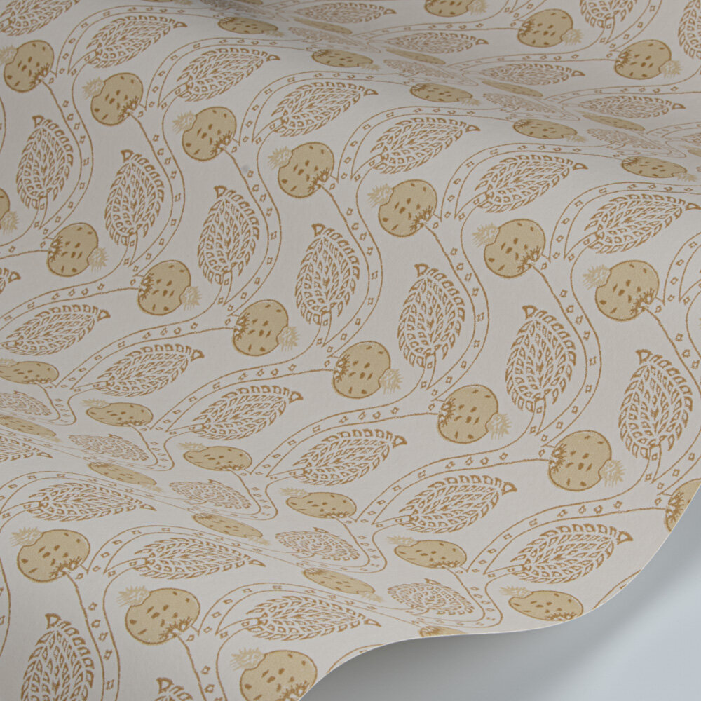 Ashmead Wallpaper - Gold - by Colefax and Fowler