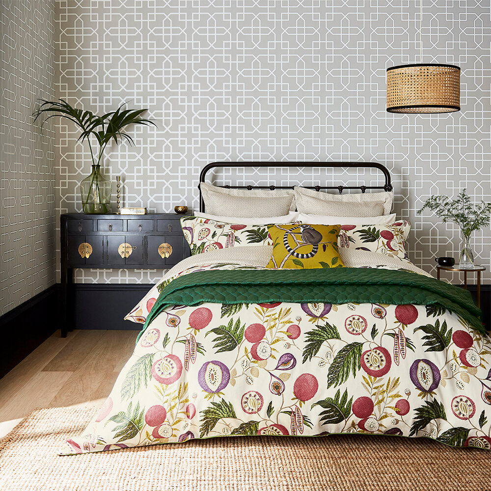 Jackfruit Square Pillowcase - Fig and Olive - by Sanderson