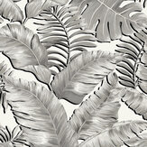 Banana Leaves Standard Wallpaper - Black & White - by Brand McKenzie. Click for more details and a description.