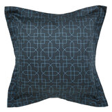 Tulipomania Square Pillowcase - Ink - by Sanderson. Click for more details and a description.