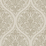 Emporium Ogee Wallpaper - Cream - by Galerie. Click for more details and a description.