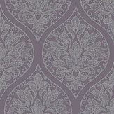 Emporium Ogee Wallpaper - Purple - by Galerie. Click for more details and a description.