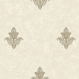 Mehndi Motif Wallpaper - Cream - by Galerie. Click for more details and a description.