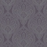 Mehndi Damask Wallpaper - Purple - by Galerie. Click for more details and a description.