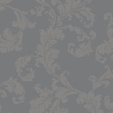 Acanthus trail Wallpaper - Silver - by Galerie. Click for more details and a description.
